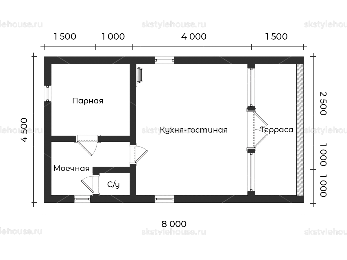 Планировка BARN SAUNA