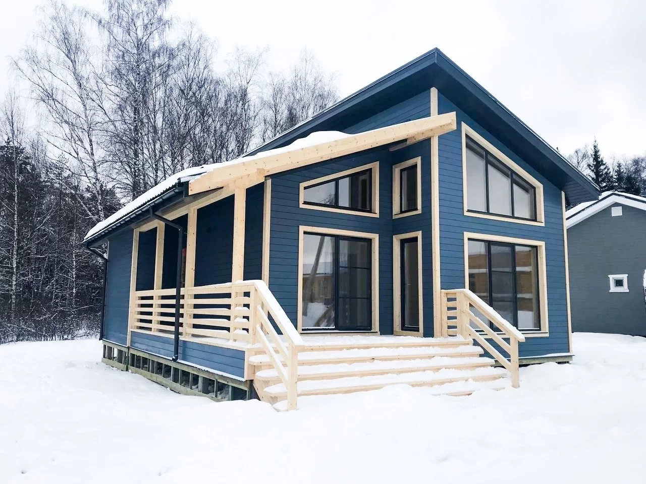 Дом 8х8 со вторым светом с открытой террасой